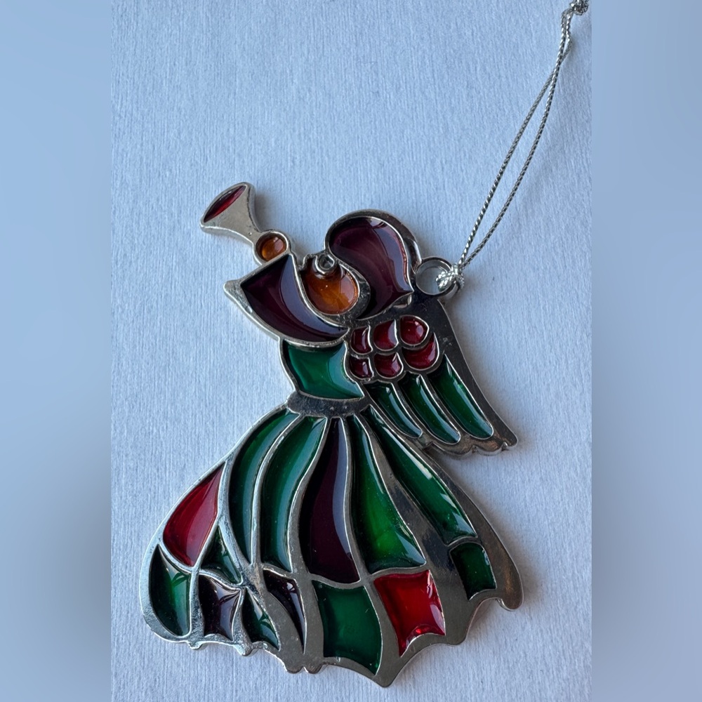 Russ Stained Glass Holiday Angel Christmas Ornament